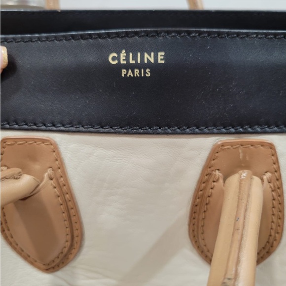 Authentic Céline Micro Luggage Tote | Tri-Color Calfskin | Designer Handbag - Picture 10 of 15